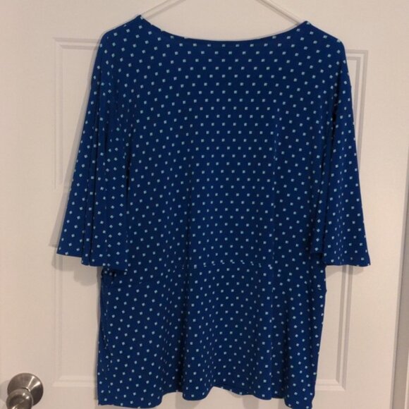 NWT Liz Claiborne XXL Polka Dot 2-Pack Faux Wrap Blouse Bundle - Picture 4 of 12
